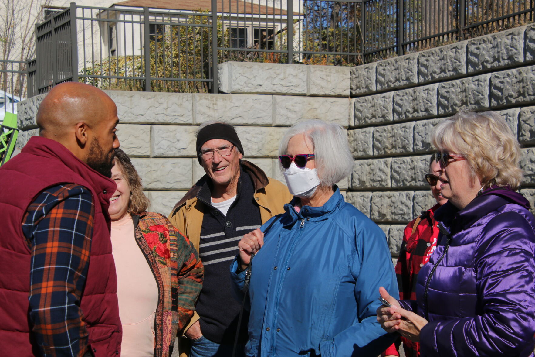 Mandela Barnes with group of supporters Hudson.JPG